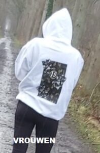 js-hoodie wit met legerprint