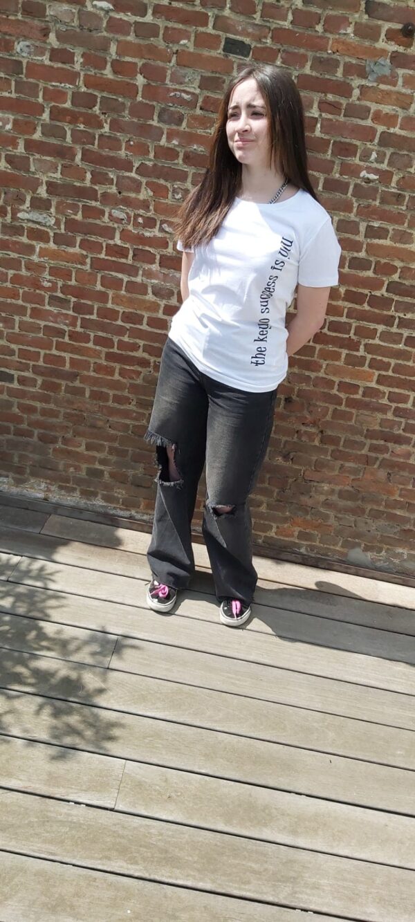 js t-shirt vrouw wit key to succes voor