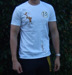 marmer ader js t-shirt wit mannen