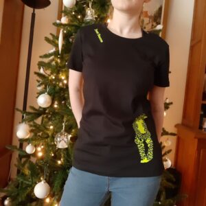 fluo panter JS t-shirt zwart dames